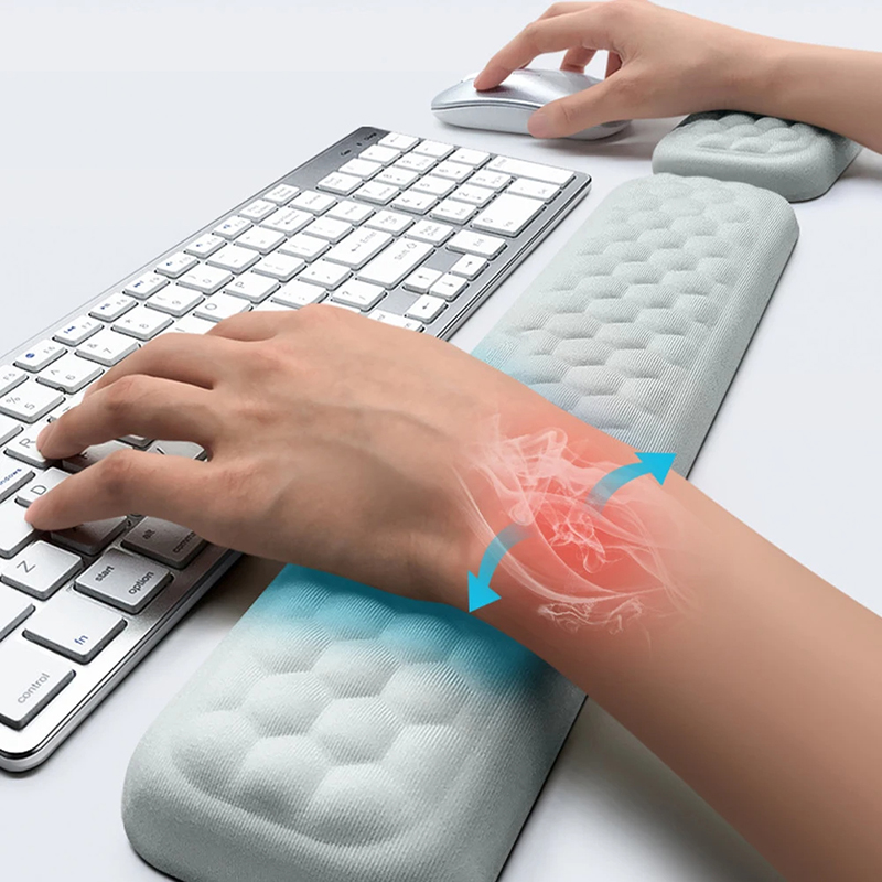 Sandaran Tangan Mouse Keyboard Ergonomis Pengetikan Kantor Melindungi Pergelangan Tangan Santai Busa Memori Laptop Alas Mouse Komputer Notebook Alas Mouse