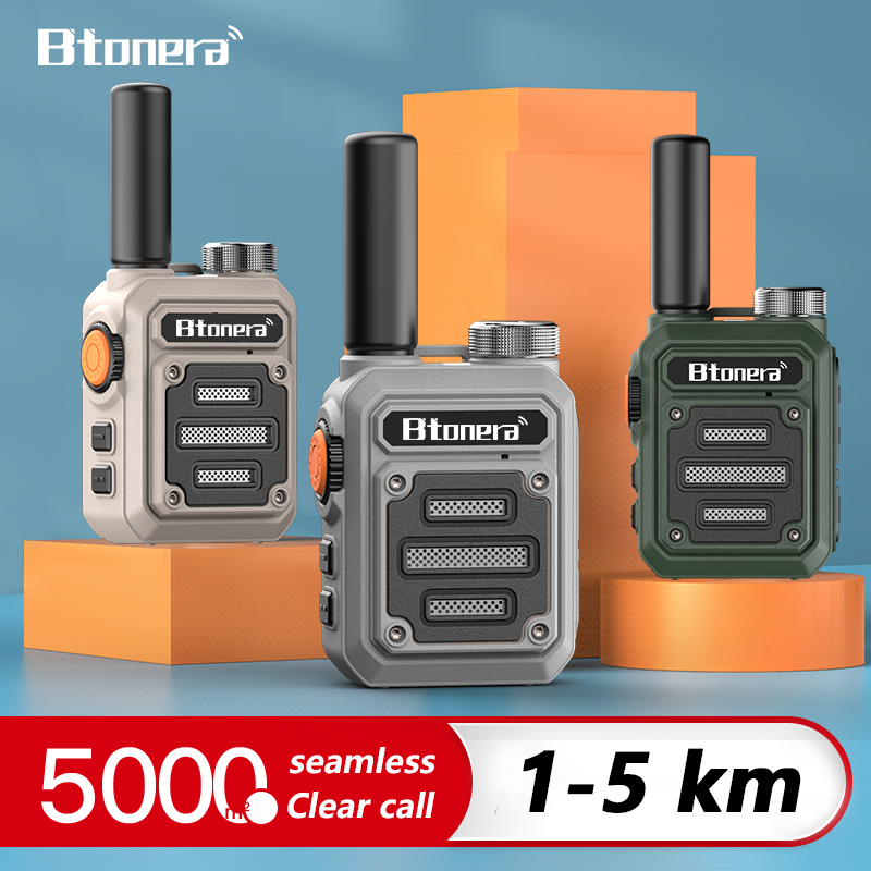 BTONERA BT-330 Mini Walkie Talkie PMR 446 USB Portátil Rádio bidirecional duplo PTT Walkie-talkies Rádio portátil para Caça Café