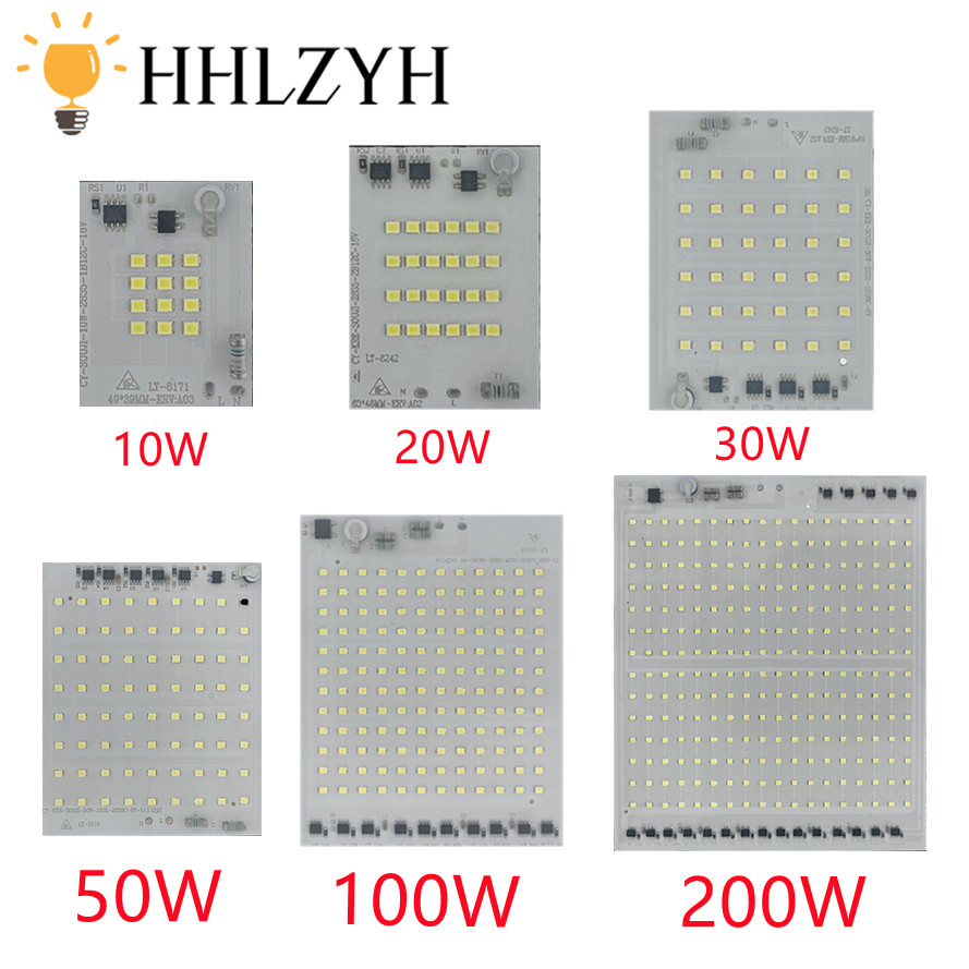 Lámpara de Chips LED SMD IC inteligente superbrillante 200W blanco puro SMD 2835 AC 220V 5054 DIY para reflector al aire libre luz de jardín al aire libre