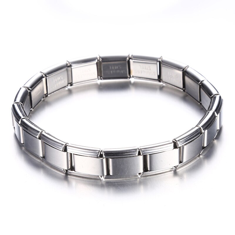 Pulsera de acero inoxidable de 9 mm unisex |   Cadena ajustable plateada para mujer |   Regalo de joyería de moda para fiestas y uso diario