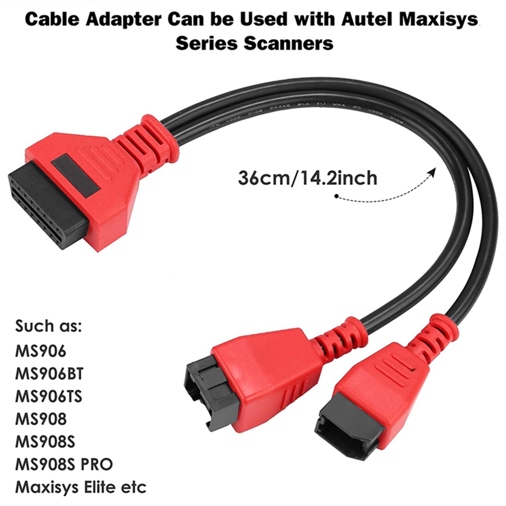 Para Chrysler 12 + 8 Cable de programación de conectores para Autel DS808 Maxisys 906 908 PRO ELITE Autel Chrysler 12 + 8 adaptador
