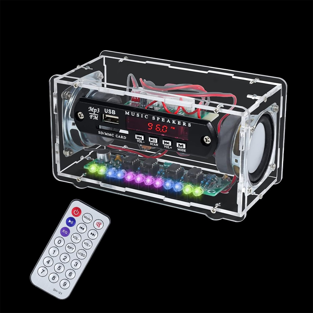 3Wx2 DIY Bluetooth-luidsprekerset met FM-radio DIY-soldeerprojectpraktijk Soldeermontage DIY elektronische kit Componentluidspreker