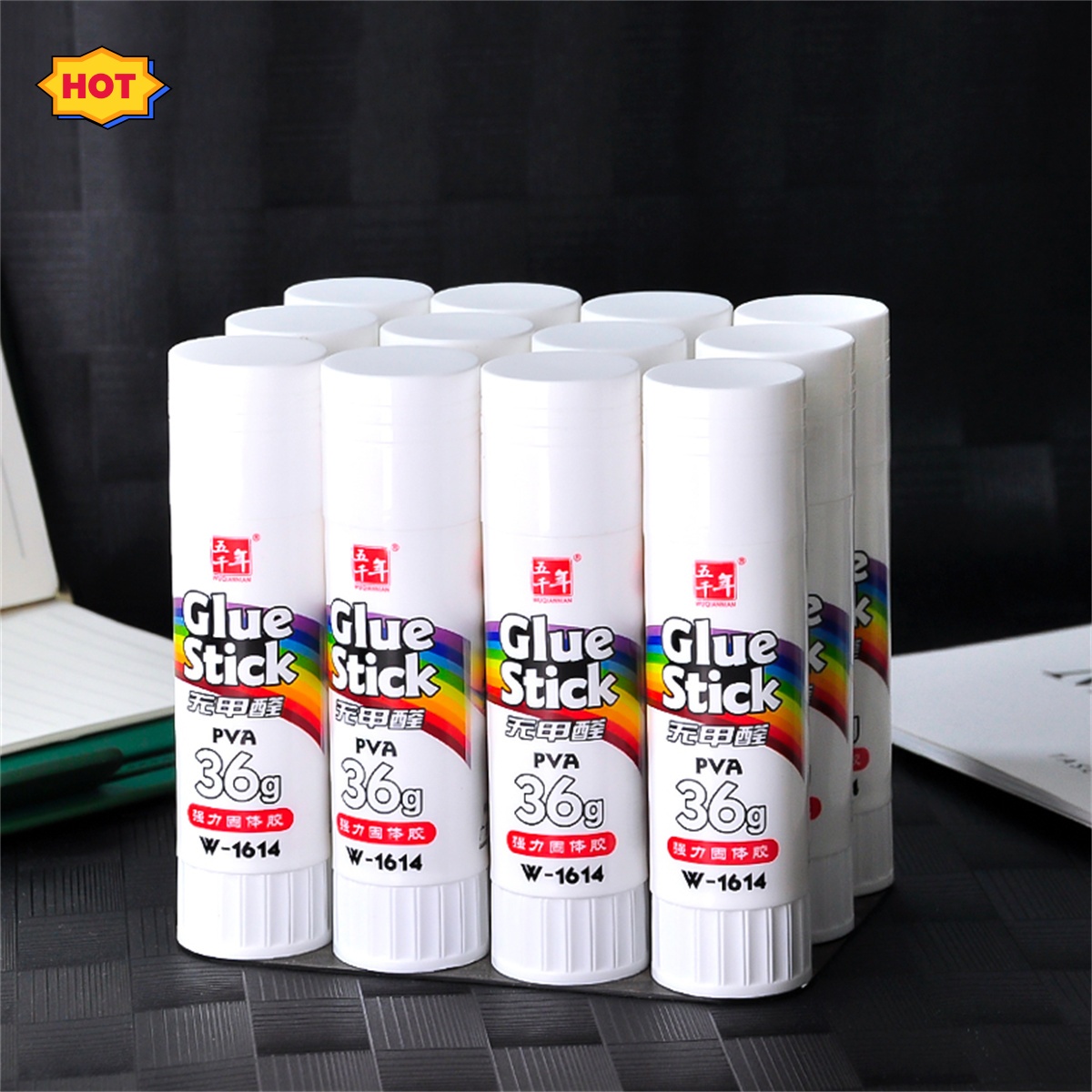 9g กาวแท่ง Solid โรงเรียนกาวประสิทธิภาพสูงการยึดเกาะสําหรับ Office & Scrapbooking Essentials เหมาะสําหรับงานฝีมือยาวนาน