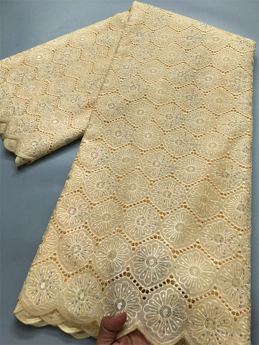 Afrikanischer nigerianischer Stoff, winzige Löcher, Spitze, hohe QualitÀt, 2025, Schweizer Spitze, Stoffsteine zum NÀhen von Frauen, Hochzeitskleider, 2,5 Yards 4140
