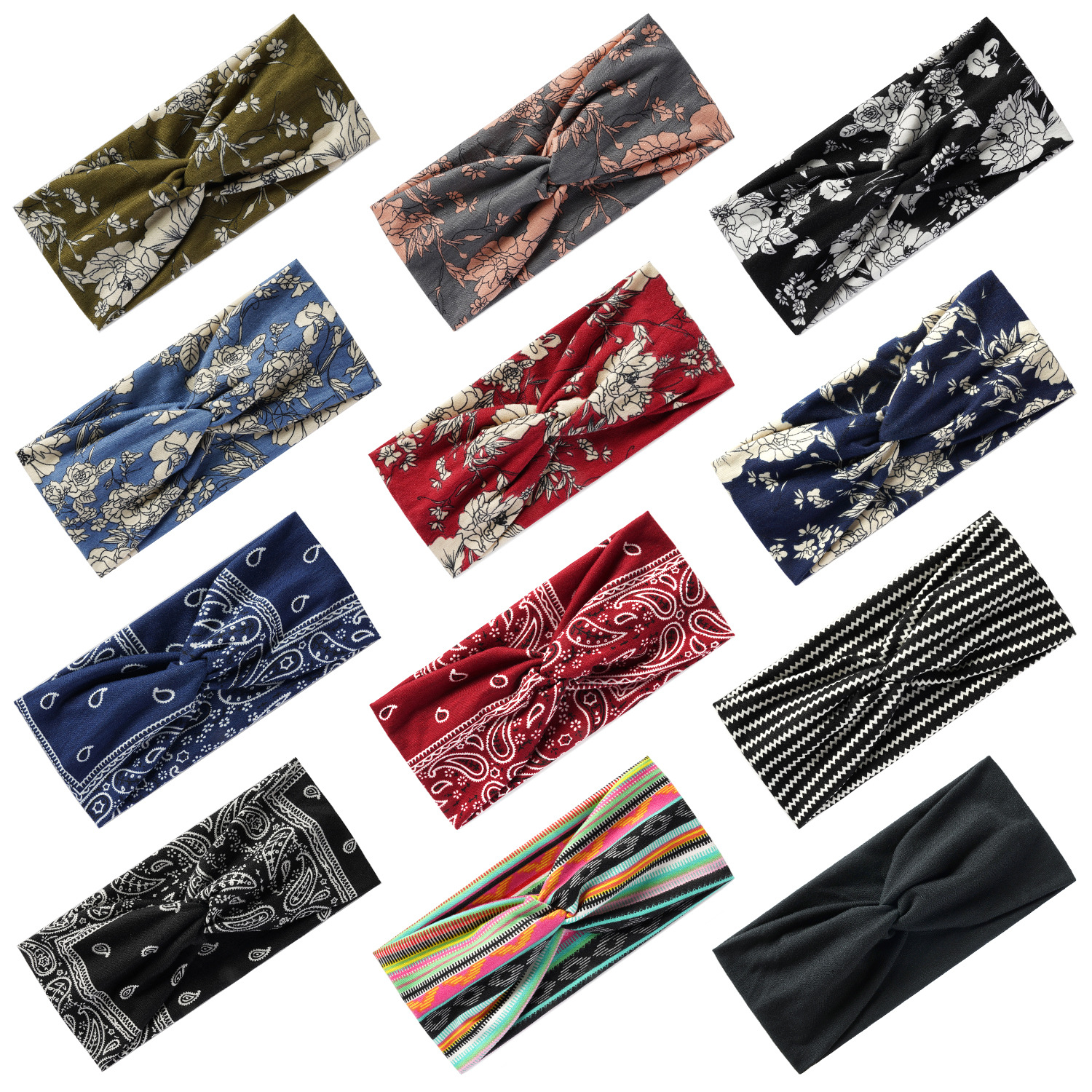 Nouvelle mode couleur unie sport Yoga Absorption de la sueur ceinture hommes femmes fille course Fitness bandeau élastique coton chapeaux