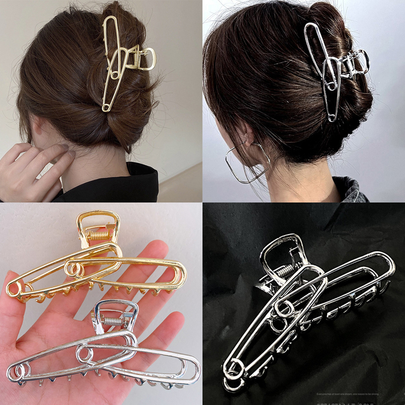 Mode Persönlichkeit Elegante Hohle Geometrische Metall Haar Klaue Pin Vintage Haar Clip Stirnband Haarnadel Haar Krabben Haar Zubehör