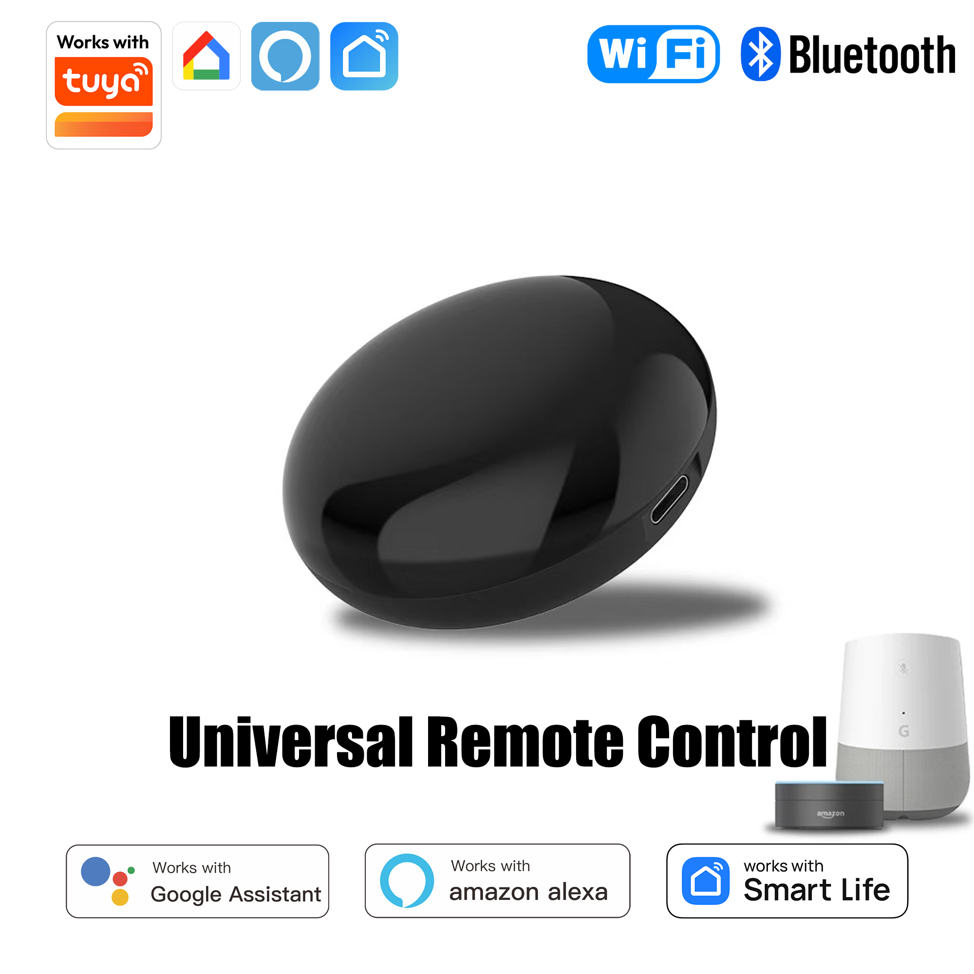 รีโมทอัจฉริยะ Tuya WiFi Universal IR สำหรับเครื่องปรับอากาศและทีวี - ใช้งานร่วมกับ Alexa และ Google Home ได้