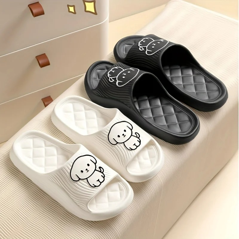 Lindas zapatillas de almohada para mujer, sandalias de fondo grueso de Eva, antideslizantes, para baño, interior y hogar, novedad de verano, 2024