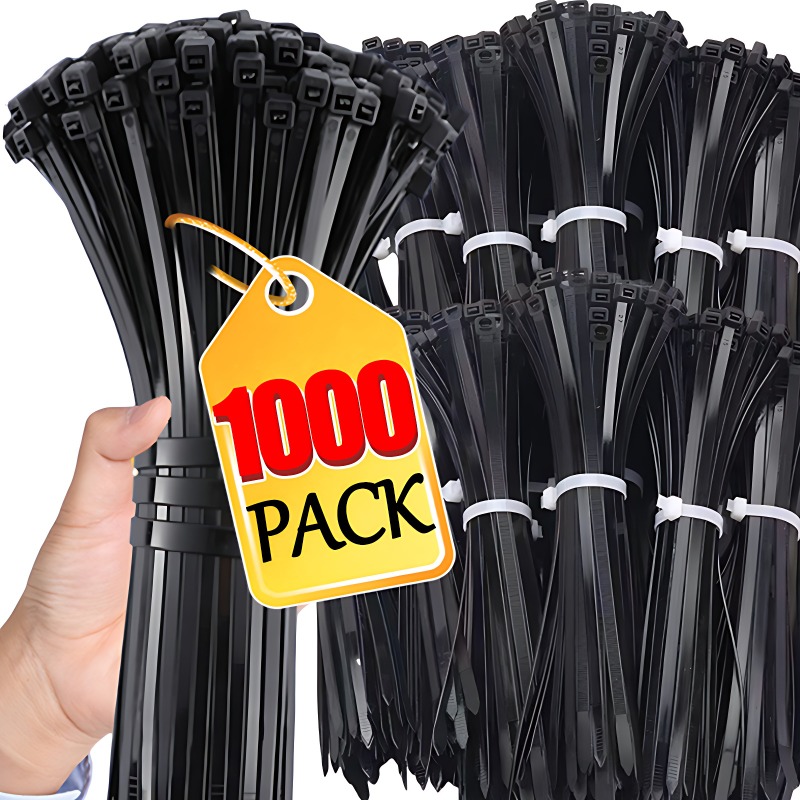1000/100 Uds bridas de Cable de nailon de plástico correas de bridas de Cable autoblocantes Cables ajustables bucle de sujeción bridas de alambre para el hogar y la Oficina