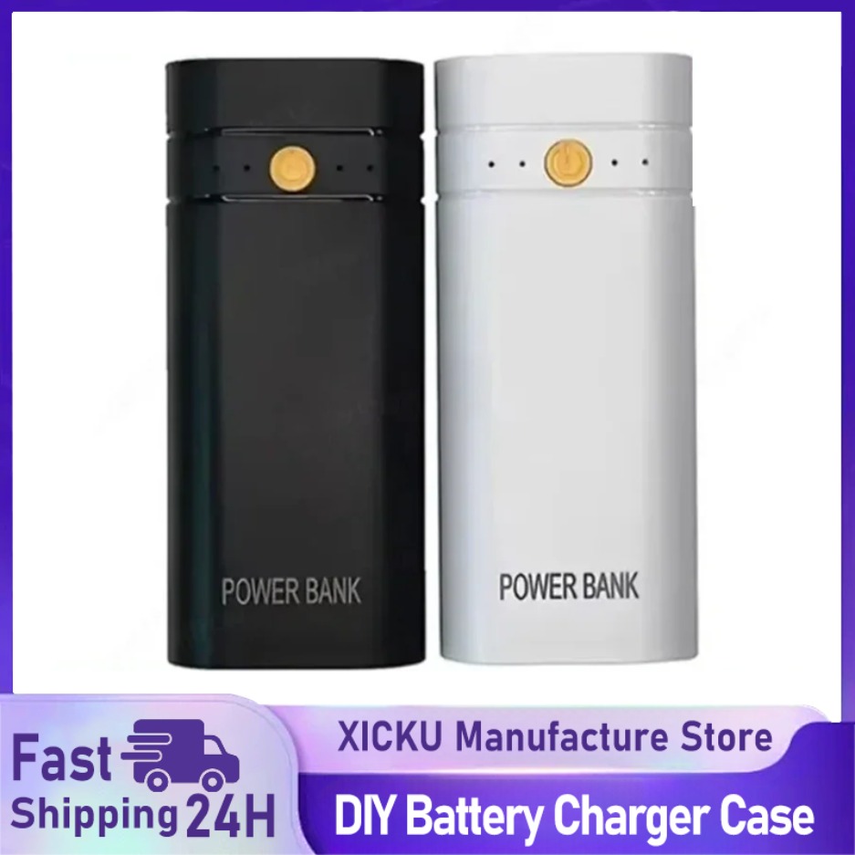 Custodia per caricabatteria USB tipo C 5V 2A 6000mAh 2X 18650 per ricarica elettronica del telefono fai da te non inclusa batterie scatola di riserva