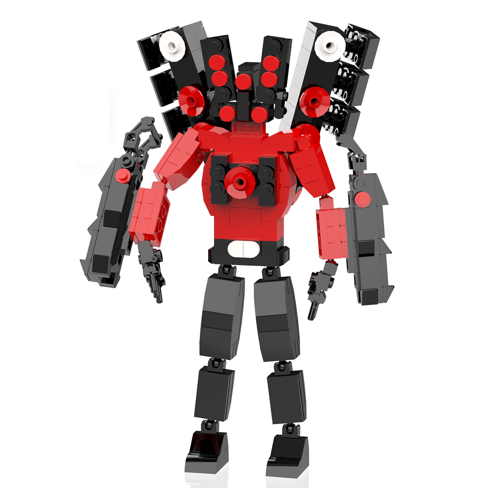 Skibidi Upgraded Titan Toilet Speakerman Bauset, Speakerman 2.0 Figur von Fun Short Videospielen, Multiverse Meme Toys