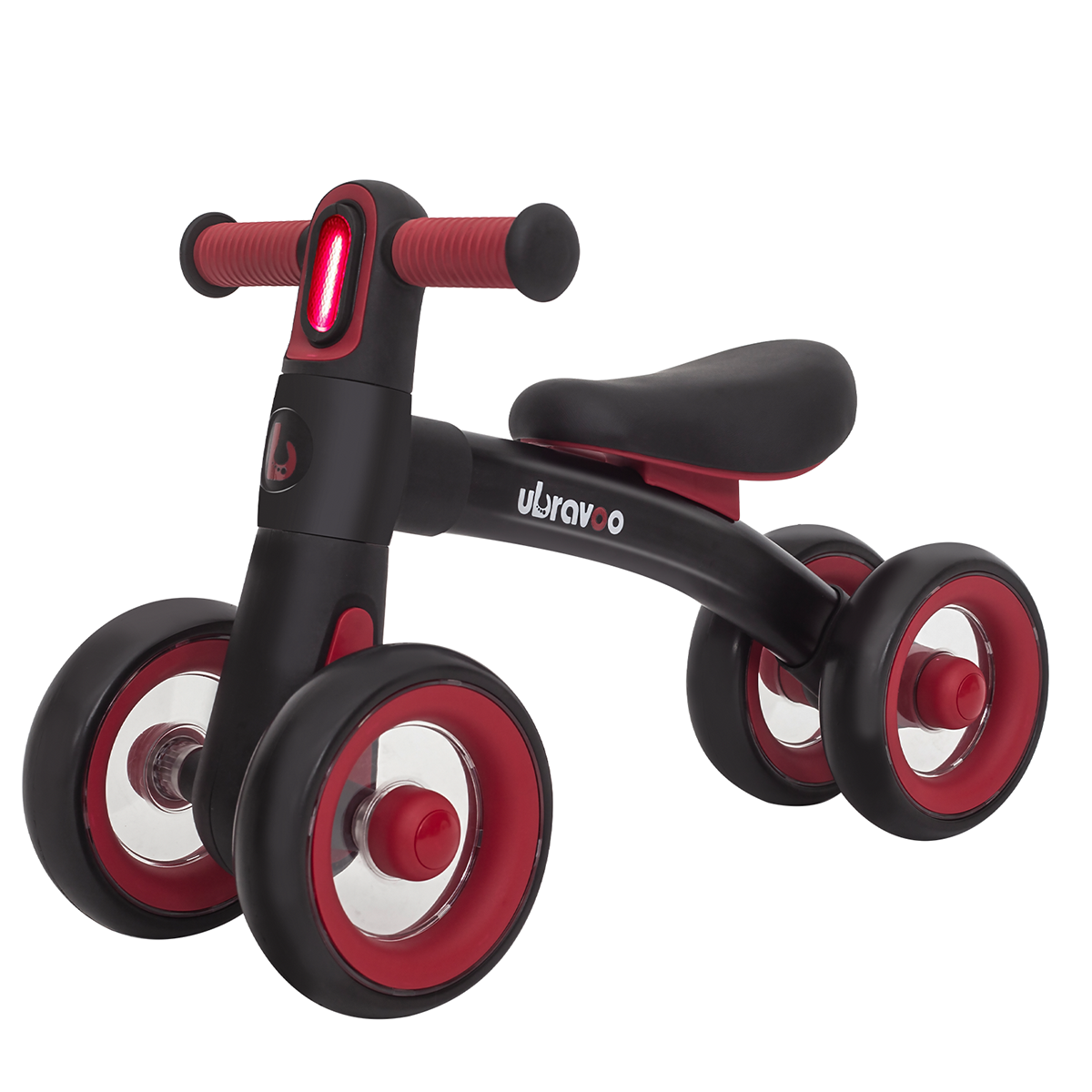 Ubravoo Baby Slide Balance Bike for 12-24 Months,3-Mode Headlight & 4 Transparent Silence Wheels, Riding on Toys Birthday Gifts