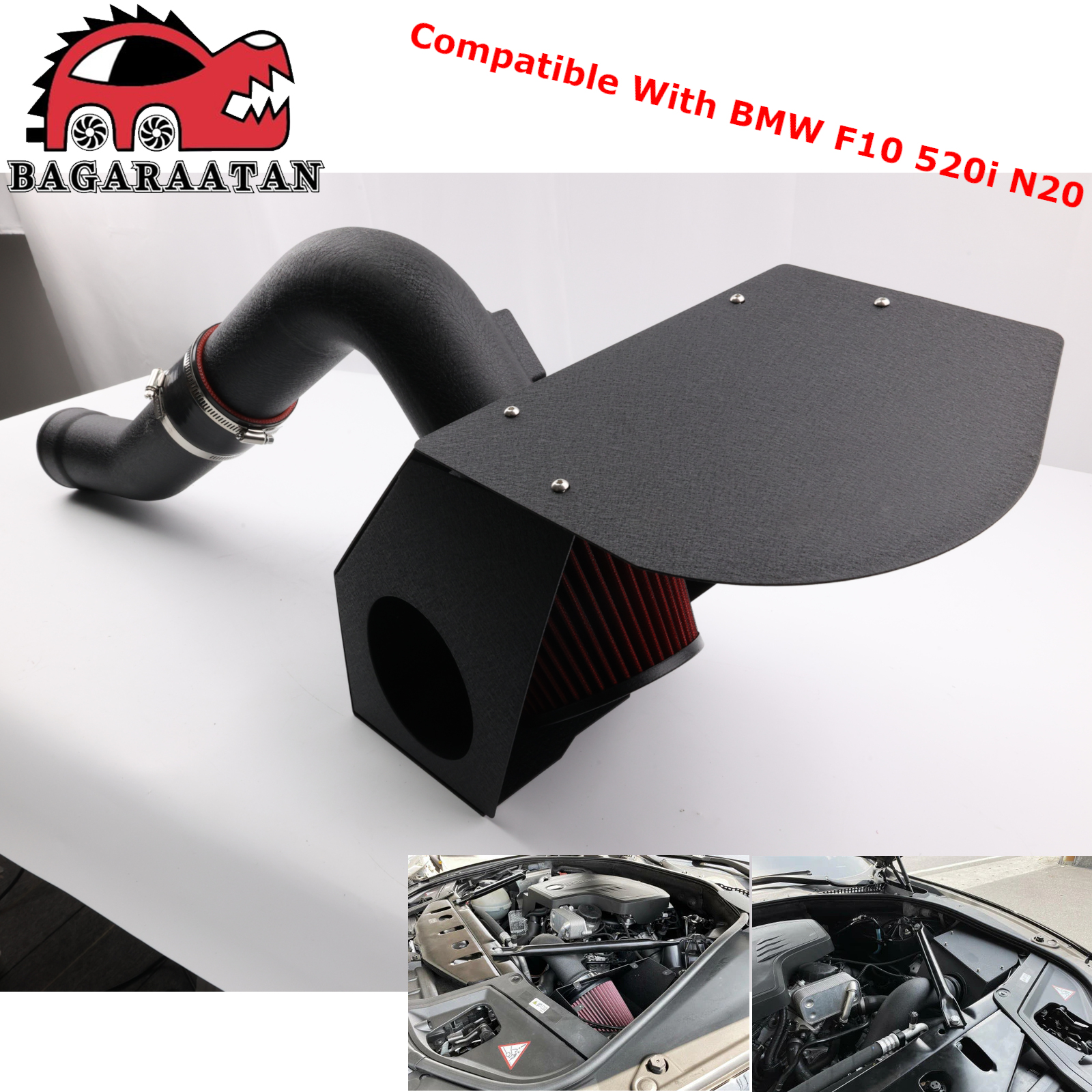 ชุดอุปกรณ์กรองอากาศเย็นพร้อมแผ่นกันความร้อน F10 520i N20 สำหรับ BMW F11 528i 2012-2018 2.0L ระบบไอดี