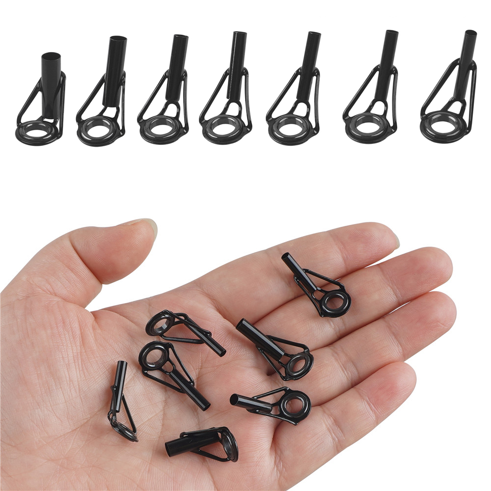 20-teiliges Set für Angelrutenführung, Top-Spitzen, Angelruten-Augen-Reparatur-Set, Edelstahlrahmen, Keramikring, Angelgerät, 2,2 mm–4,0 mm