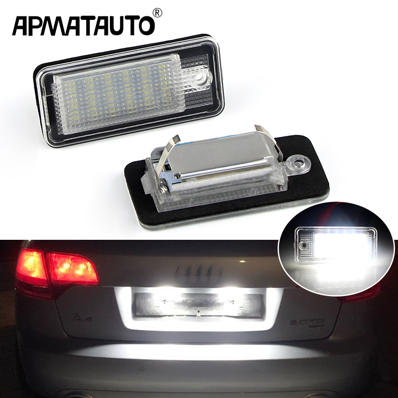 Lampadina per luci targa a LED Canbus 2PC bianca per Audi A4/S4 (B6 e B7) 2001-2008,A6/S6 C6 (4F) 2005-2009,A8/S8 2003-2007
