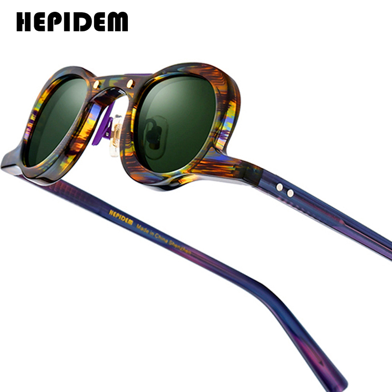 HEPIDEM Acetat polarisierte Sonnenbrille Frauen berühmte Marke Designer Retro Vintage Sonnenbrille Männer japanische High-End-So