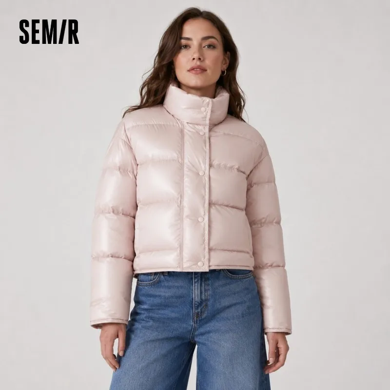 Chaqueta de Plumón Semir para Mujer, Invierno, Relleno de Plumón de Ganso, Impermeable, Resistente al Aceite y a las Manchas, Nueva Colección 2026, Cuello Alto