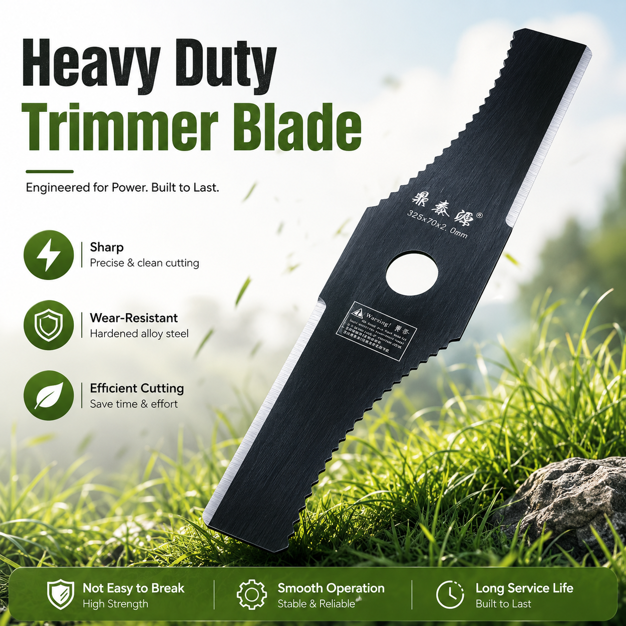 1Pc S-Shaped Toothed Weeding Blade, Brush Cutter Trimmer Head, Durable Lightweight Garden Lawn Grass Cutting Accessory