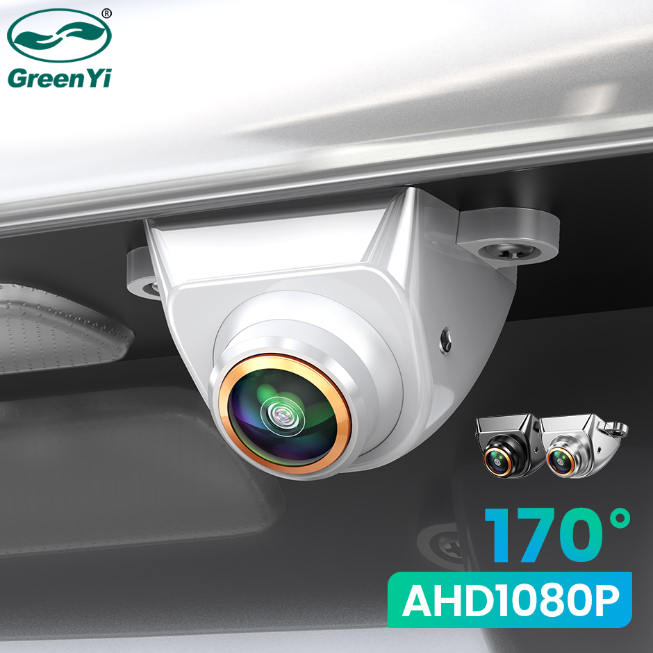 GreenYi AHD 1080จุดรถ kamera spion 170 ° Fisheye โกลเด้นเลนส์ Full HD การมองเห็นได้ในเวลากลางคืนยานพาหนะย้อนกลับสำรองกล้องด้านหน้า G999