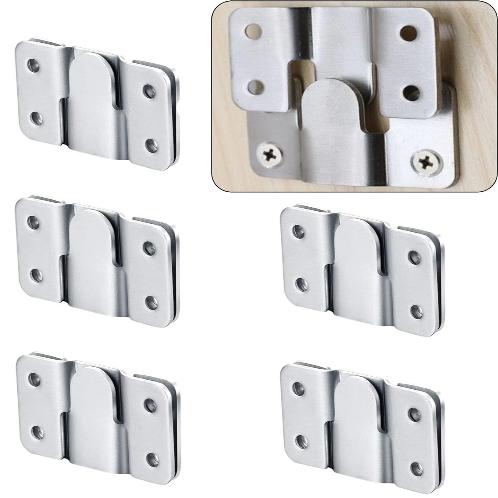 Soporte de montaje empotrado, hebilla colgante entrelazada, conector para muebles, colgador de marco de fotos de pared, ganchos para marcos de fotos, 10 Uds.