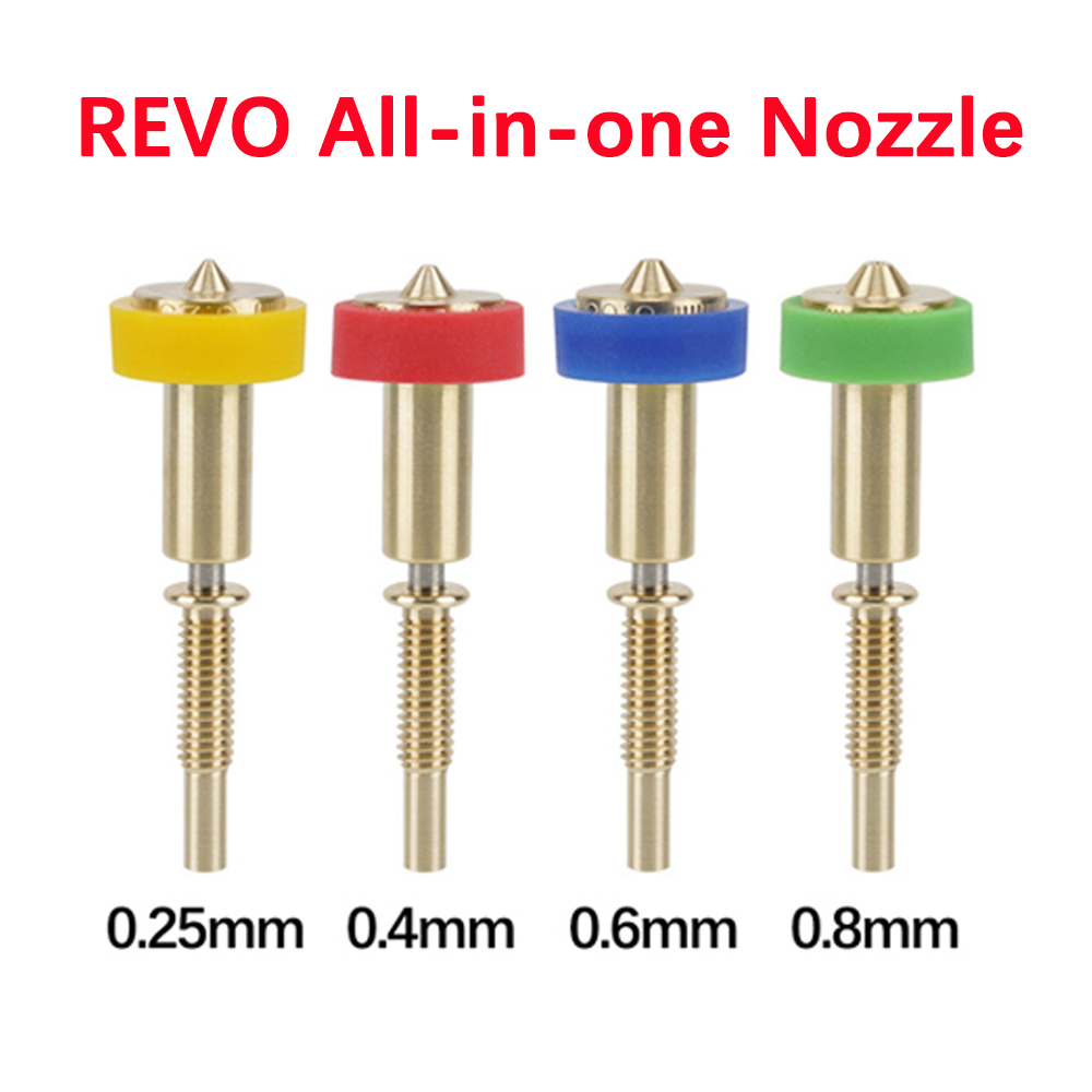 Dysza Revo All-in-one do Revo Ceramic Hotend 0,25/0,4/0,6/0,8 mm drukarki 3D Heatbreak mosiężna dysza tytanowa do E3D Revo Hot End
