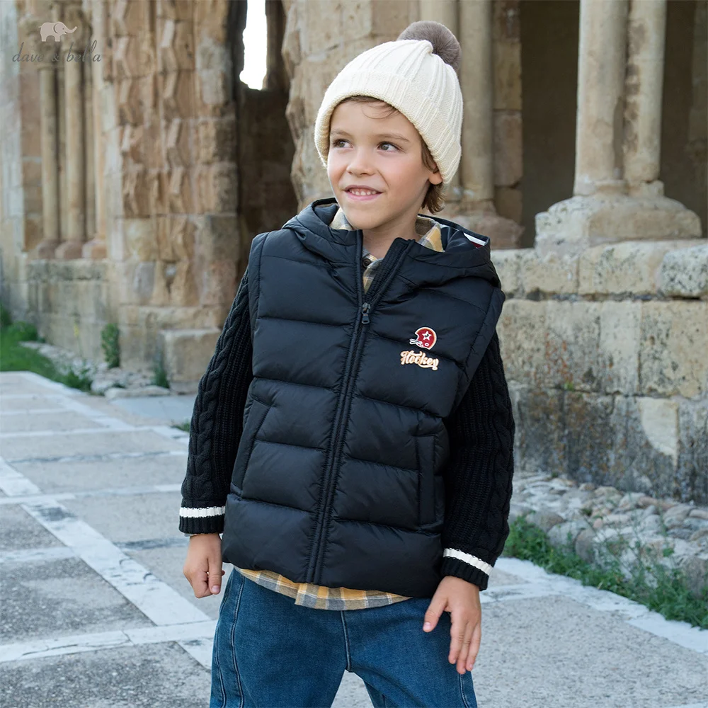 Dave Bella, Parka de plumón para niños, chaqueta con capucha para niños, abrigos cálidos de invierno de retales, prendas de vestir impermeables, ropa DK4253692