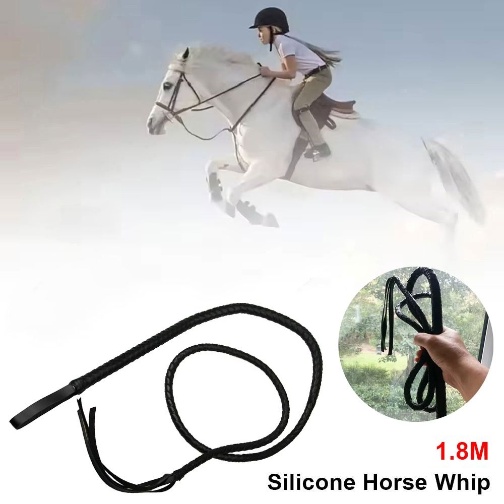 1Pcs Spanking Paddles Horse Whip Portable With Handle Equestrian Training Pointer 1.8m Leather Racing Riding Crop
