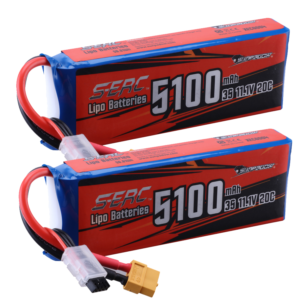 แบตเตอรี่ลิโพ SIGP 3S 11.1V 5100mAh 20C พร้อมหัวต่อ XT60 สำหรับเครื่องบินบังคับวิทยุ โดรน ควอดคอปเตอร์ เฮลิคอปเตอร์ โมเดล FPV สำหรับงานแข่งและงานอดิเรก