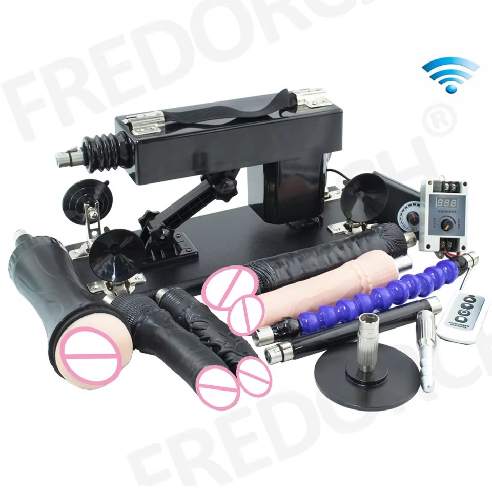 Fredorch Neue Sexmaschine für Männer und Frauen, Vibrator mit Dildo, verstellbarer Winkel, einziehbare Maschinengewehre, Sexspielzeug