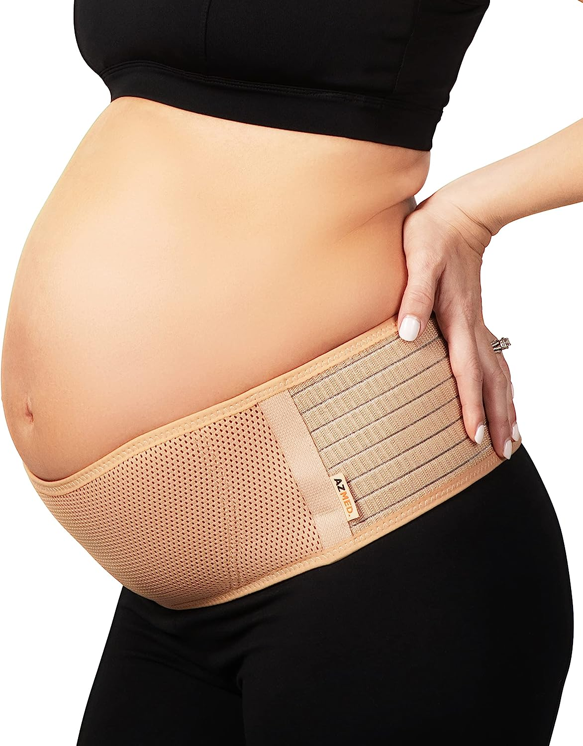Banda de vientre de maternidad suave y transpirable para mujeres embarazadas, cinturón de maternidad ajustable, todas las etapas del embarazo, posparto