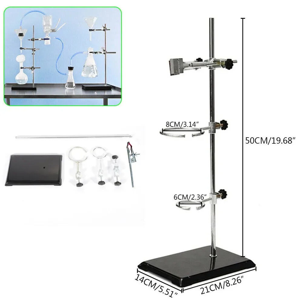 Laboratório ferro suporte balão condensador braçadeira anel rack conjunto suporte titular química