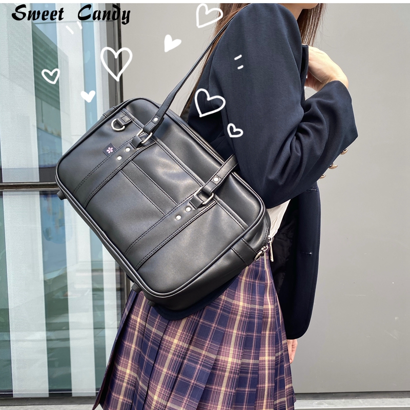 Maletín para estudiantes, mochilas escolares, bolsos de hombro, bolsos para portátil de 14-16 pulgadas, bolsos de mensajero, bolso de oficina, bolso de mano de cuero PU