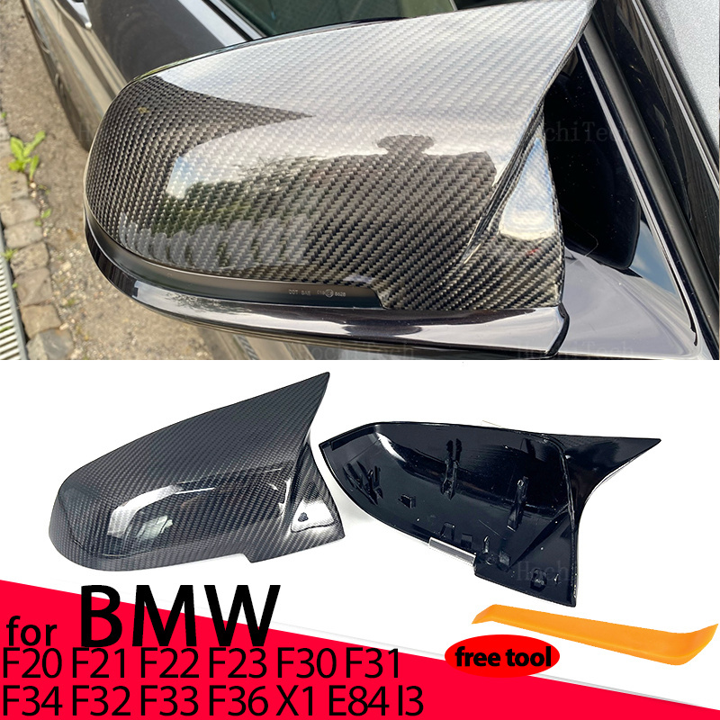 Osłona lusterka bocznego z prawdziwego włókna węglowego do BMW serii 1 2 3 4 X M 220i F20 F21 F22 F23 F30 F32 F33 F36 X1