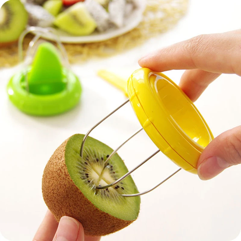 Schnell schälen Kiwi Cutter Obsts chäler Slicer Zitrone Kiwi Slicer Peeling Pitaya Spiral izer Küchen helfer Salat Koch werkzeuge