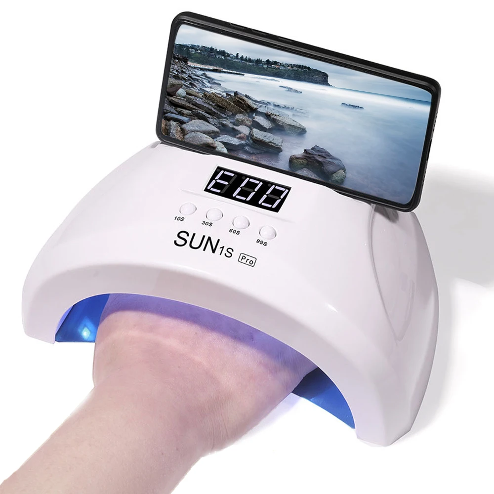 LINMANDA Sun 1S 48W Lampada UV LED per unghie 30 LED con 4 impostazioni timer Asciugacapelli intelligente Strumenti per nail art per salone di manicure domestico
