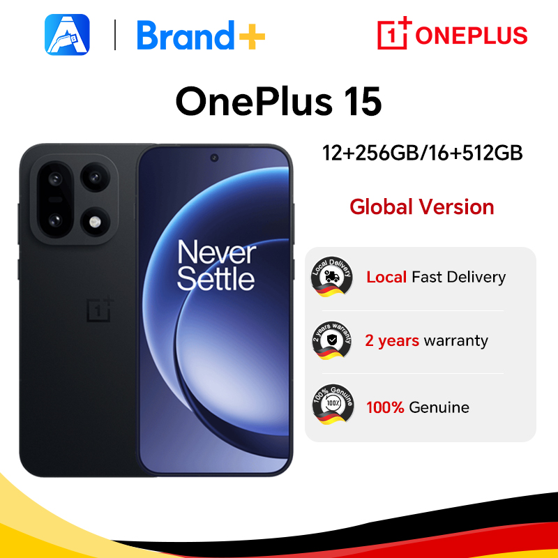 OnePlus 15 5G, Versión Global, Smartphone, 12+256, 16+512, Snapdragon 8 Elite Gen 5, Pantalla de 165Hz, 7300mAh, 120W, eSIM, NFC, Negro