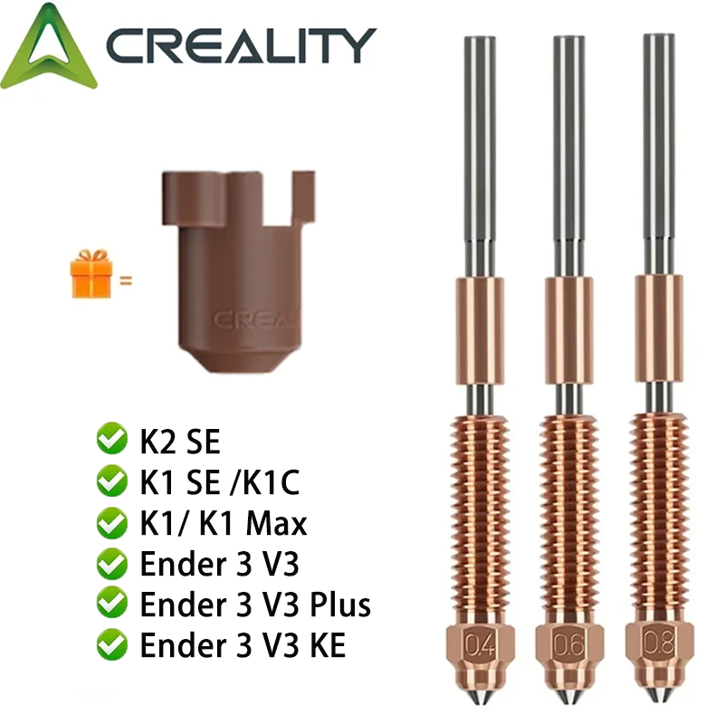 Creality Ender 3 V3/K1C Noozle, Unicorn Quick-Swap Nozzle met siliconen hoes voor K1C/K1 SE/Ender 3 V3/V3 Plus/V3 KE 3D-printer