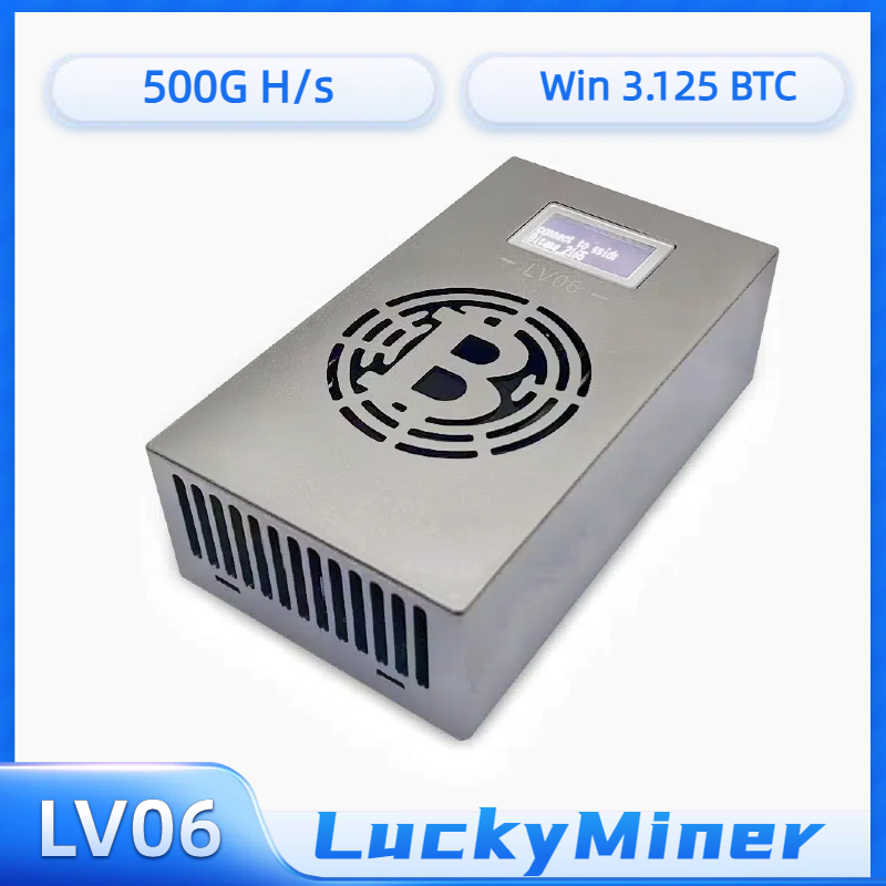 Lucky Miner LV06 Bitcoin Mining Miner 500GH/S ofrece opciones de enchufe (UE/EE. UU./REINO UNIDO/VDE/BS/BR) Silent Home Lottery BTC Miner criptópica
