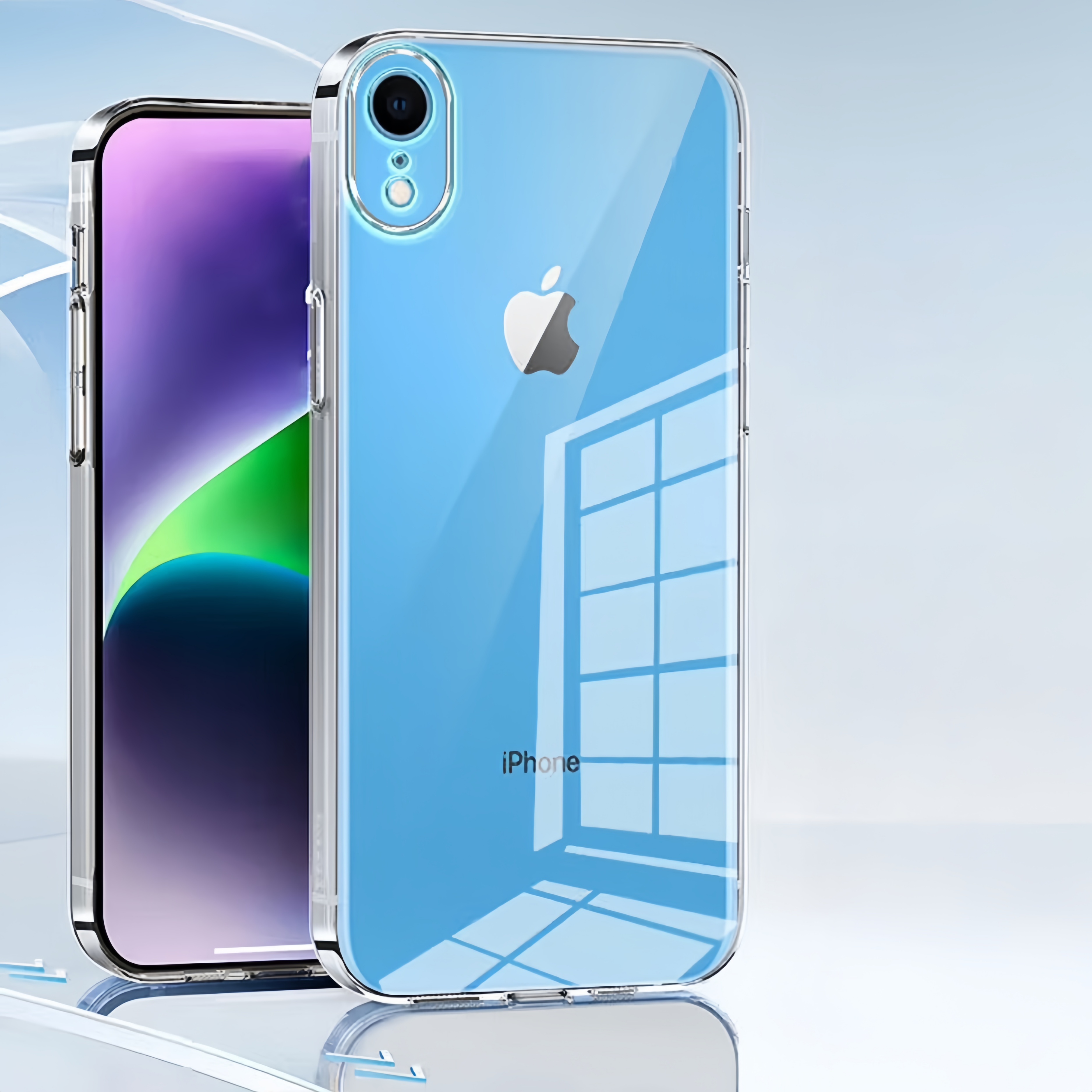 Transparent TPU Shockproof Protection Phone Case for iPhone XR / X / XS / XS Max - Clear