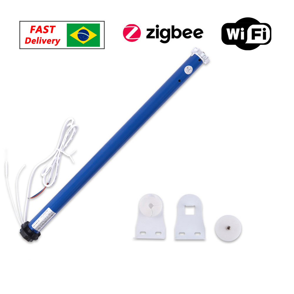 Zigbee-Motor de sombra de rodillo inteligente, WiFi de dispositivo con 2nm, tubo de 38mm, Motor de persianas Zemismart, Alexa, Google Home, Yandex, Tuya, Control por aplicación inteligente