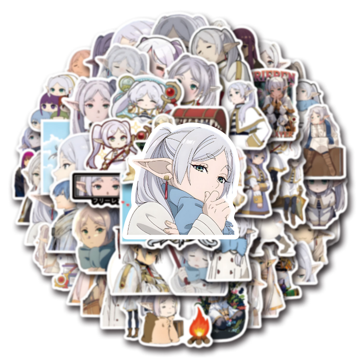10/30/60PCS Cartoon Anime Frieren: Beyond Journey's End Sticker De Begraven Florian Graffiti Decoratieve water Glas Decal Speelgoed