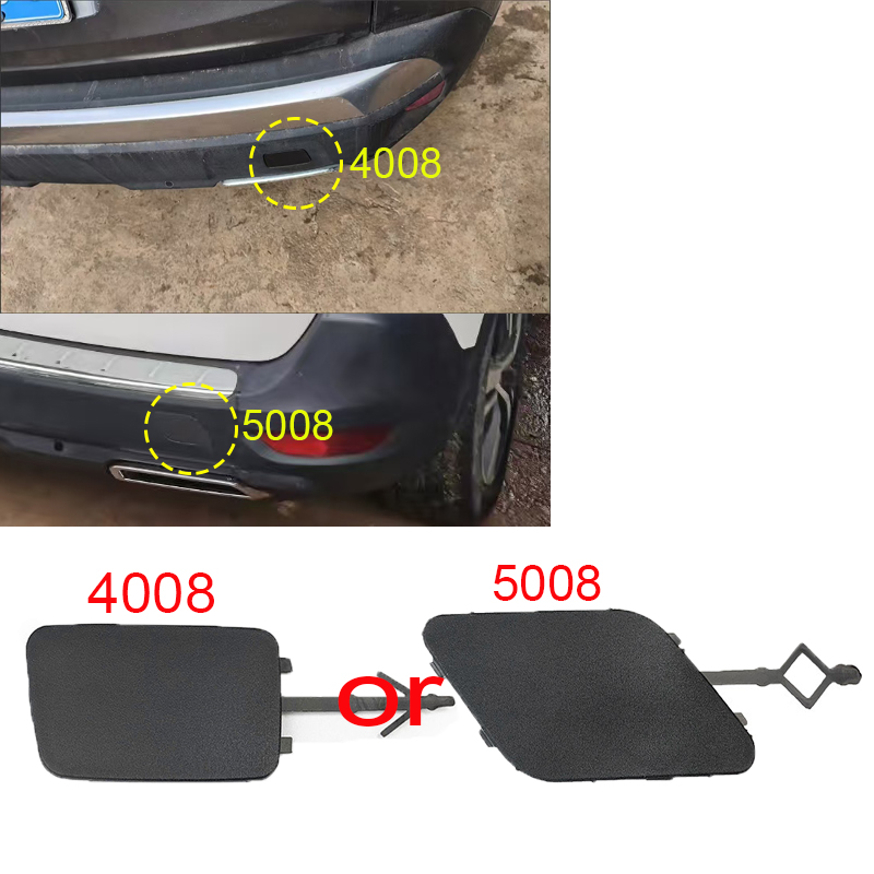 Voor Peugeot 4008 5008 Achterbumper Trailer Cover Trekhaak Cover Tractiehaak Cover