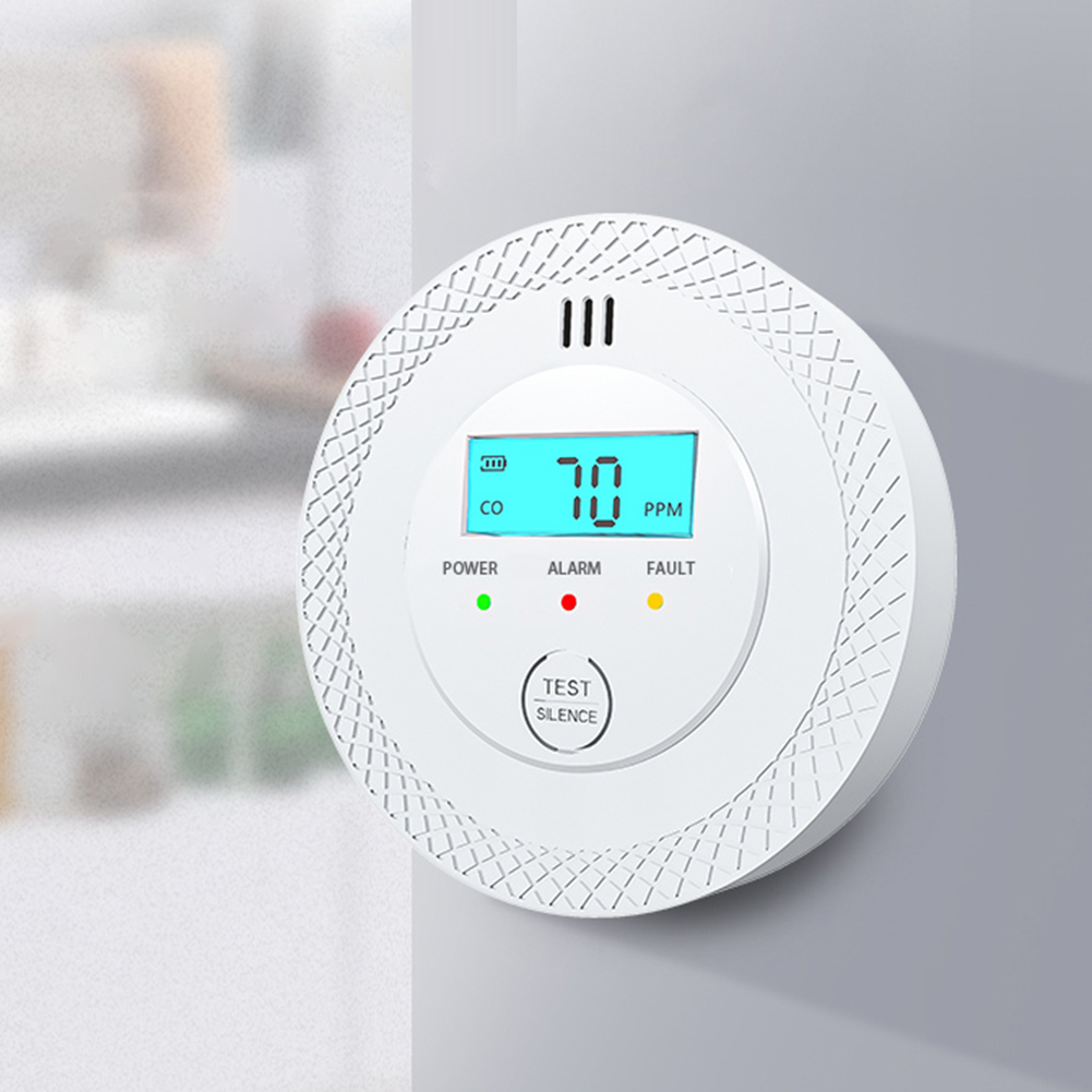 CO Alarm Sensor 85dB High Sensitive Warning Carbon Monoxide Alarm Detector Battery Powered Carbon Monoxide Detector Alarm