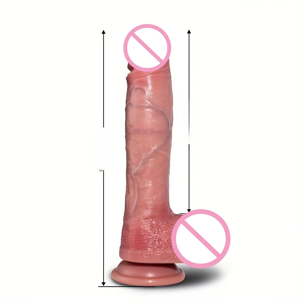 Mainan Seks Wanita Dildo Getar - Mainan Seks Realistis Silikon Vibrator Anal dengan Getaran & Dorongan & Pemanas & Remote, Mainan Seks Dewasa Dildo Suction Cup untuk Stimulasi Klitoris & Titik G, 8.5''