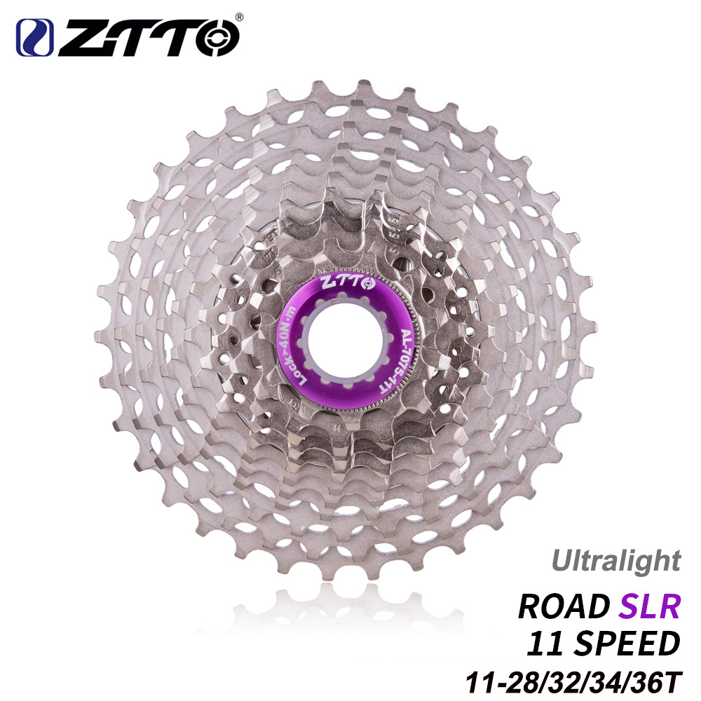ZTTO Ultralekka kaseta do roweru szosowego 11-biegowa kaseta SLR2 11S 11-28T 11-36T Wolnobieg 11-32/34T 11V K7 CNC Rower żwirowy System HG