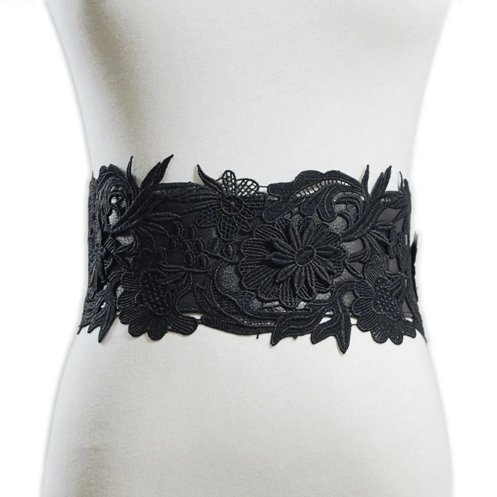 Cinturones anchos con banda boho para mujer con cinturón Obi envolvente de encaje