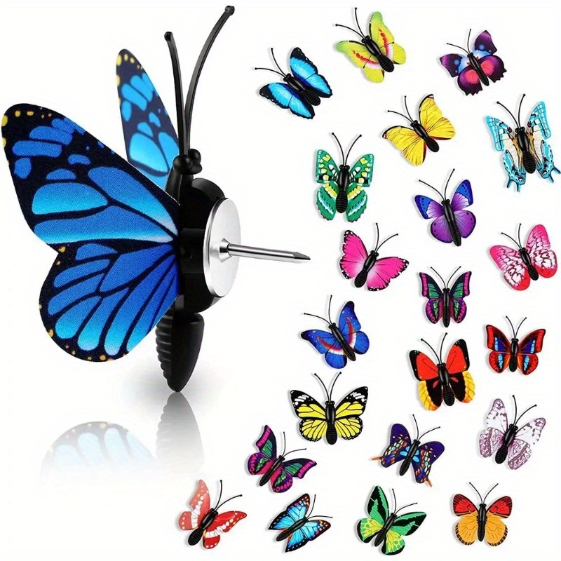 Punaises papillon punaises décoratives punaises papillon punaises colorées mignonnes pour mur photo panneau de liège (30 paquets)