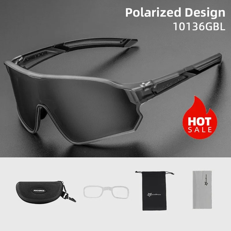 ROCKBROS-Polarizada Ciclismo Óculos, UV400, Esporte Óculos De Proteção Solar, Óculos De Bicicleta, Caminhadas, Camping, Óculos De Golfe