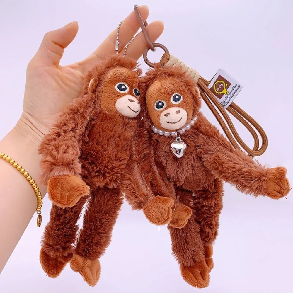 20cm bonito pequeno macaco pingente boneca de pelúcia animal pendurado plushies boneca saco pingente macio recheado mochila chaveiro bonecas de pelúcia