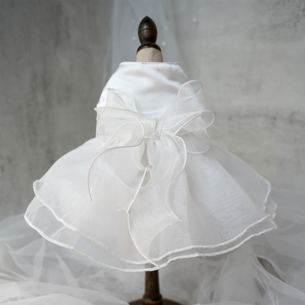 Abito da sposa per cani di piccola taglia Abito bianco per Yorkies Chihuahua Abbigliamento formale per animali domestici per vestiti estivi per cuccioli e gatti